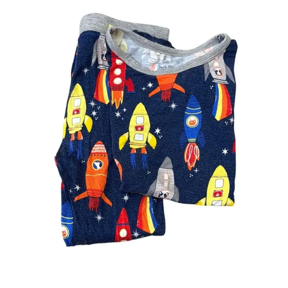 Little Sleepies rocket ship pattern pajamas Size 4T